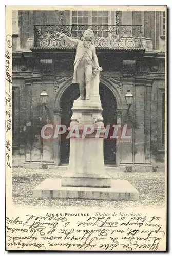 Cartes postales Aix en Provence Statue de Mirabeau