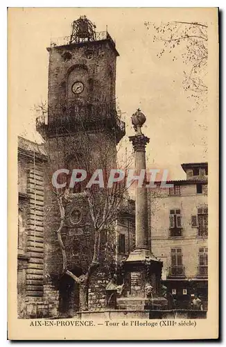 Cartes postales Aix en Provence Tour de l'Horloge