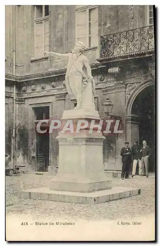 Cartes postales Aix Statue de Mirabeau