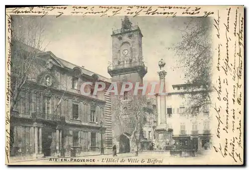 Cartes postales Aix en Provence L'Hotel de Ville & Beffroi