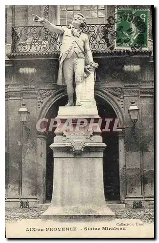 Cartes postales Aix en Provence Statue Mirabeau