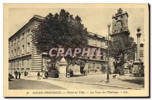 Cartes postales Aix en Provence Hotel de Ville La Tour de l'Horloge