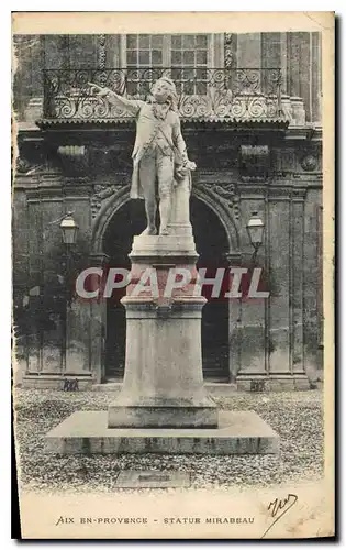 Cartes postales Aix en Provence Statue Mirabeau