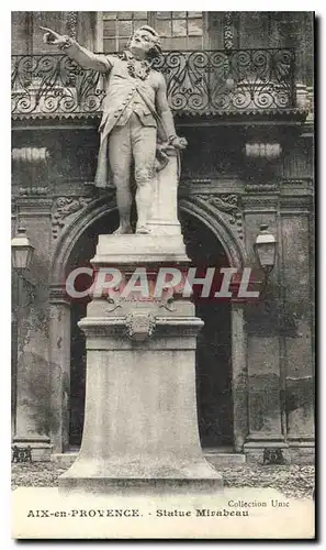 Cartes postales Aix en Provence Statue Mirabeau