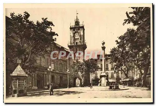 Ansichtskarte AK La Douce France Aix en Provence B du R L'Hotel de Ville et la Place