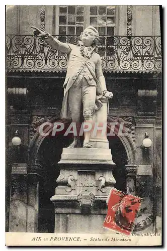 Cartes postales Aix en Provence Statue de Mirabeau