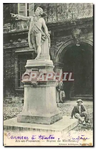 Cartes postales Aix en Provence Statue de Mirabeau