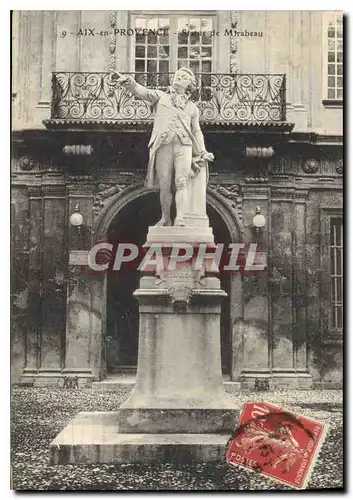 Cartes postales Aix en Provence Statue de Mirabeau