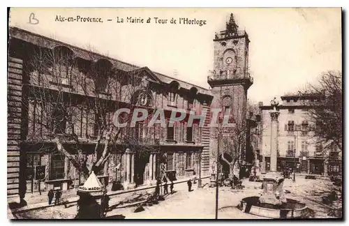 Cartes postales Aix en Provence La Mairie & Tour de l'Horloge