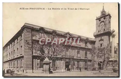 Cartes postales Aix en Provence La Mairie et la Tour de l'Horloge