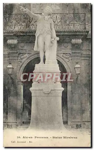 Cartes postales Aix en Provence Statue Mirabeau