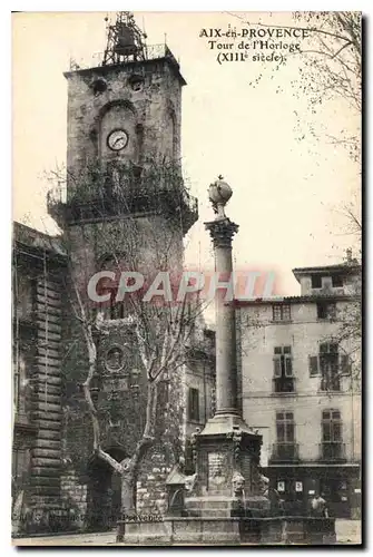 Cartes postales Aix en Provence Tour de l'Horloge