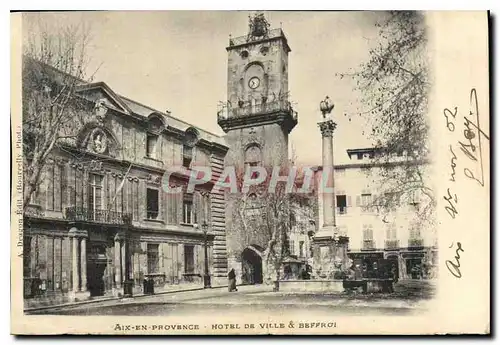 Cartes postales Aix en Provence Hotel de Ville & Beffroi