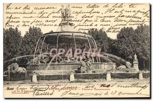 Cartes postales Aix en Provence Fontaine monumentale