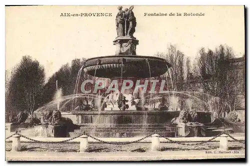 Cartes postales Aix en Provence Fontaine de la Rotonde