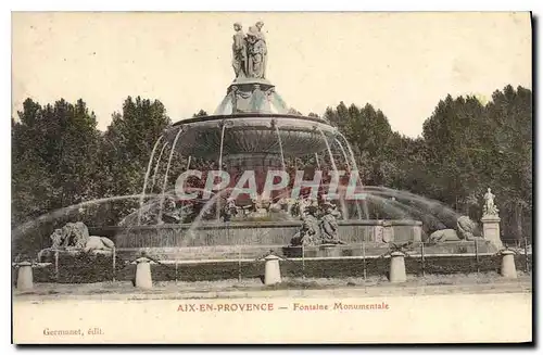 Cartes postales Aix en Provence Fontaine Monumentale