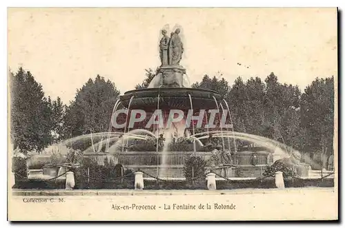 Ansichtskarte AK Aix en Provence La Fontaine de la Rotonde