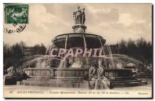 Cartes postales Aix en Provence Fontaine Monumentale