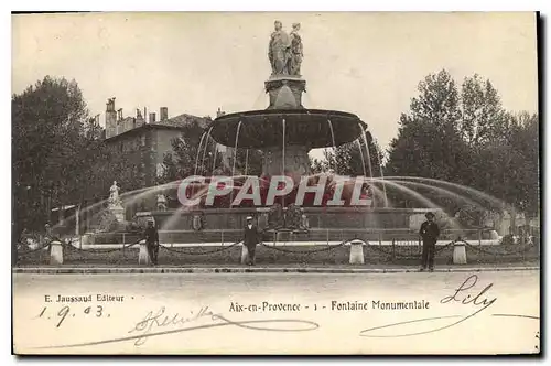 Cartes postales Aix en Provence Fontaine Monumentale