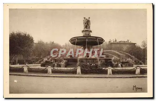 Cartes postales Les Petits Tableaux de Provence Aix en Provence La Fontaine de la Rotonde oeuvre de Tournadre et