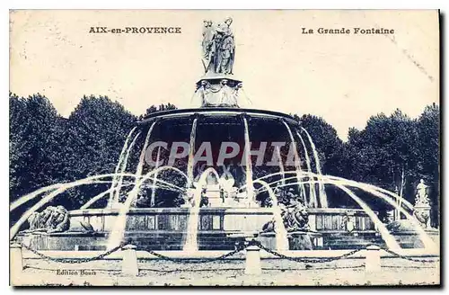 Cartes postales Aix en Provence La Grande Fontaine