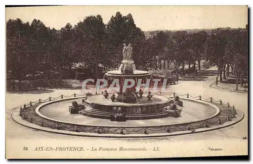 Cartes postales Aix en Provence La Fontaine Monumentale