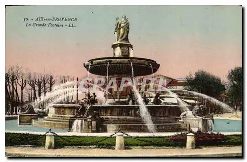 Cartes postales Aix en Provence La Grande Fontaine