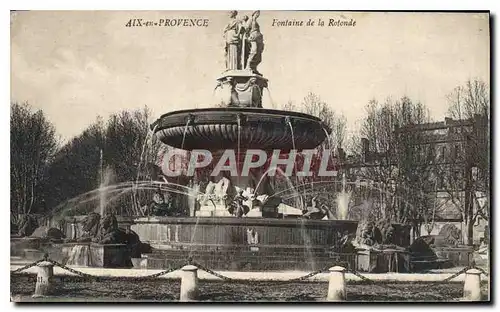 Cartes postales Aix en Provence Fontaine de la Rotonde