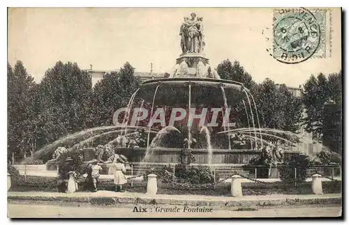 Ansichtskarte AK Aix Grande Fontaine