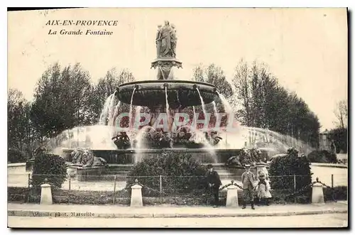 Cartes postales Aix en Provence La Grande Fontaine