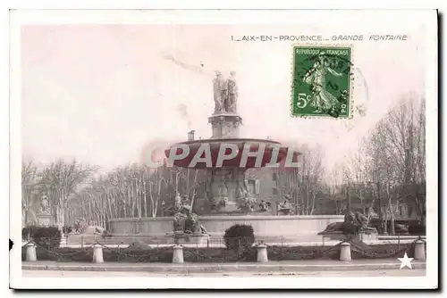 Cartes postales Aix en Provence Grande Fontaine