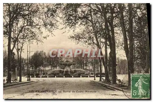 Cartes postales Aix en Provence Sortie du Cours Mirabeau