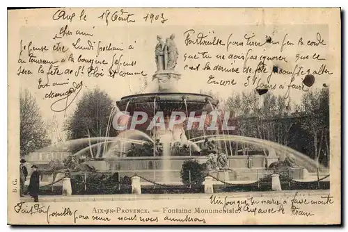 Cartes postales Aix en Provence Fontaine Monumentale