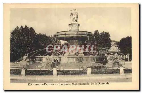 Cartes postales Aix en Provence Fontaine Monumentale de la Rotonde