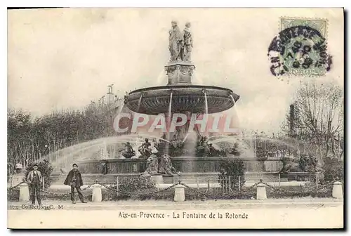 Ansichtskarte AK Aix en Provence La Fontaine de la Rotonde