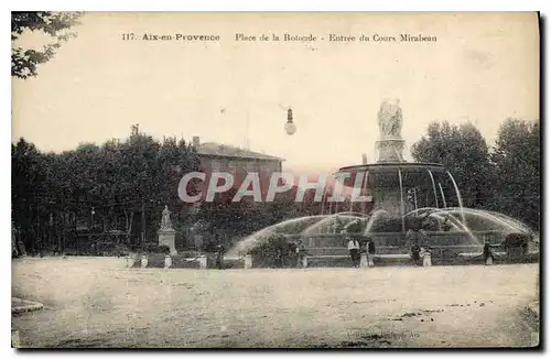 Cartes postales Aix en Provence Place de la Rotonde Entree du Cours Mirabeau