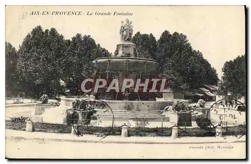 Cartes postales Aix en Provence La Grande Fontaine