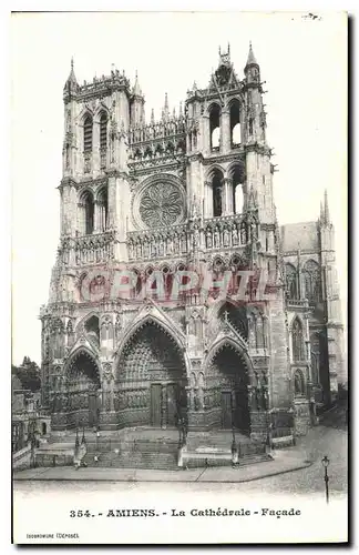 Cartes postales Amiens La Cathedrale Facade