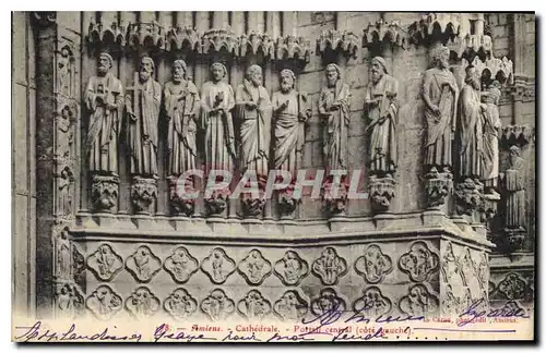 Cartes postales Amiens Cathedrale Portail Central cote gauche