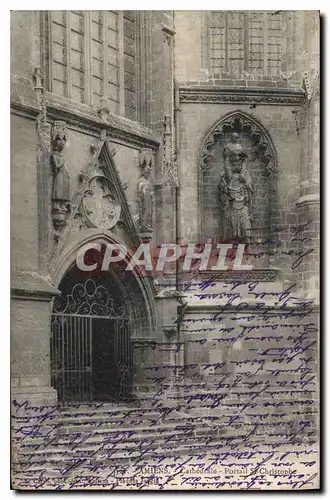 Ansichtskarte AK Amiens Cathedrale Portail St Christophe