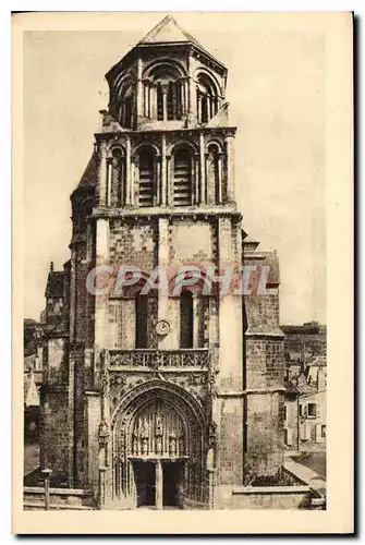 Cartes postales Le Poitou Pittoresque Poitiers Vienne Eglise Ste Radegonde Le Clocher et son entree Ouest sur le