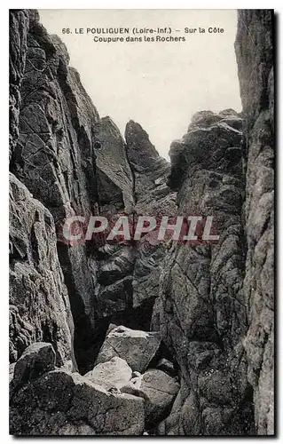 Cartes postales Le Pouliguen Loire inf Sur la Cote Coupure dans les Rochers