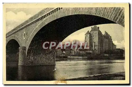 Cartes postales Solesmes L'Abbaye vue sous le Pont