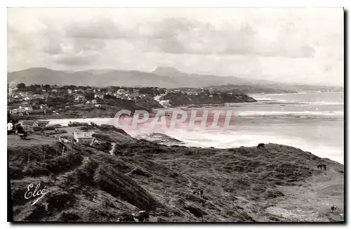 Cartes postales Bidart B P La Plage vers Guethary au fond les Trois Couronnes Espagne