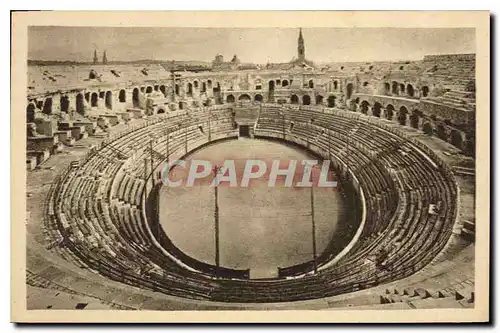 Ansichtskarte AK Nimes Interieur des Arenes romaines