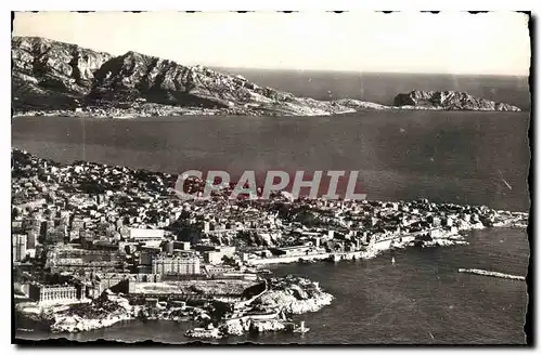 Ansichtskarte AK Marseille Vue aerienne La Corniche Malmousque