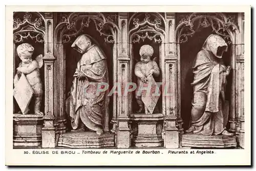 Cartes postales Eglise de Brou Tombeau de Marguerite de Bourbon Pleurants et Angelots