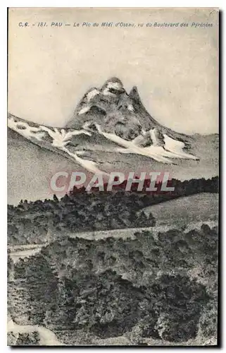 Ansichtskarte AK Pau Le Pic du Midi d'Ossau vu du Boulevard des Pyrenees