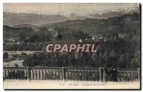 Cartes postales Pau La Chaine des Pyrenees