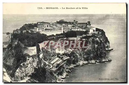 Cartes postales Monaco Le Rocher et la Ville